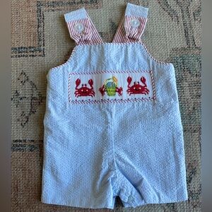 Zuccini Kids Smocked Crab Baby Outfit